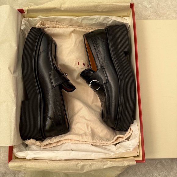 MARNI BLACK PIERCING LOAFERS IN SIZE 37.5 - Picture 4 of 13